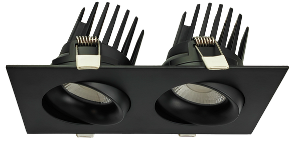 3.5” Double Head Multiple Gimbal Black - alternate image 2